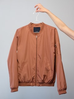 Olive linen jacket left in a cart